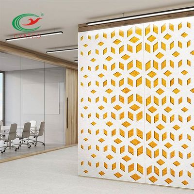품질  Carved Hanging Office PET Acoustic Panels Odorless Lightweight 공장