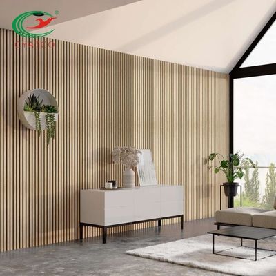 세로홈이 형성된 벽체 나무로 된 차음판 향기가 없는 멀티신 600x1200mm