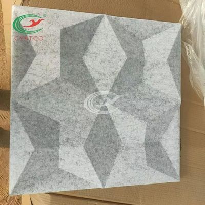 향기가 없는 흰가루병 방지된 다이아몬드 3D 벽체 폴리 에스트레르 섬유 차음판