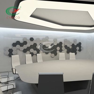 벽체 3D 장식을 위한 향기가 없는 팰트 육각형 차음판