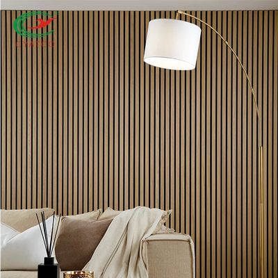 주택 수직 나무 슬레이트 벽 목재 600x1200mm 건전한 흡수