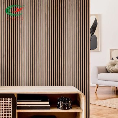 주택 수직 나무 슬레이트 벽 목재 600x1200mm 건전한 흡수