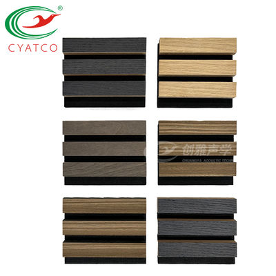 12mm MDF 두꺼운 나무 그릴 벽 패널 내부 장식 목재 폴리에스터 섬유 복합 3D 패널