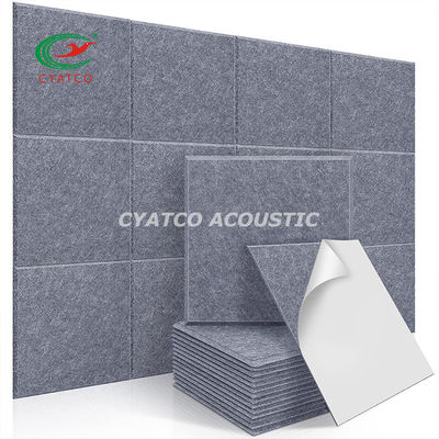 CYATCO 12&quot;X 12&quot; 사각형 섬유 벽 패널 소리 방지 폼 패널 크기를 잘라 쉽게
